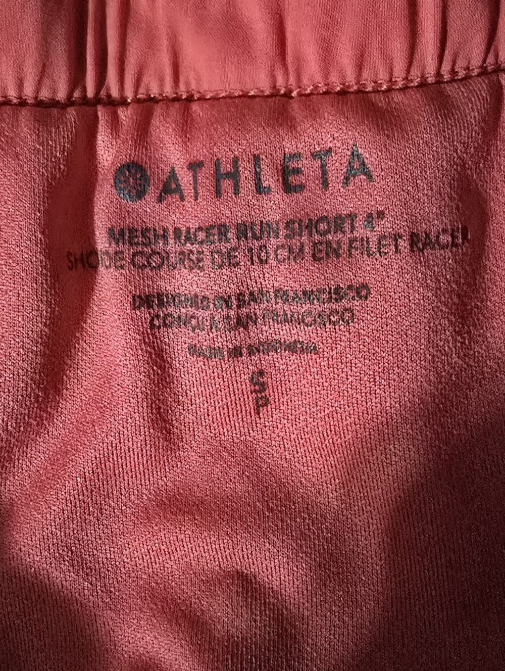 Athleta Mesh Racer Run Mid Rise 4" Shorts - Pink - Picture 8 of 8